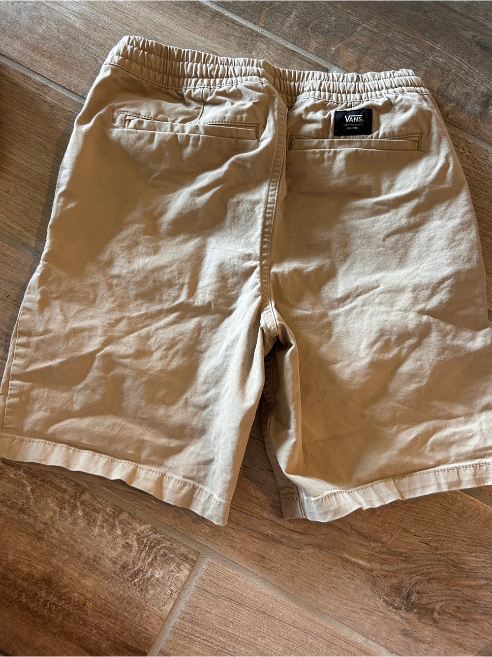 Vans Men's Khaki Elastic Waist Chino Shorts
